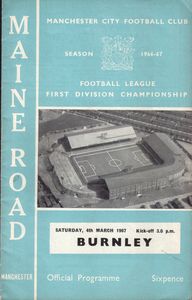 Manchester City v Burnley 1966/67