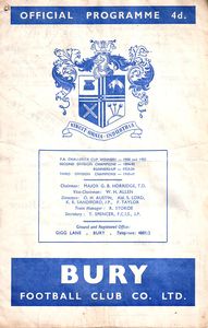 Bury v Manchester City 1963/64