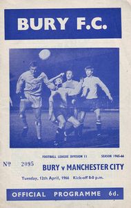 Bury v Manchester City 1965/66