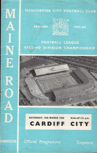 Manchester City v Cardiff City 1965/66