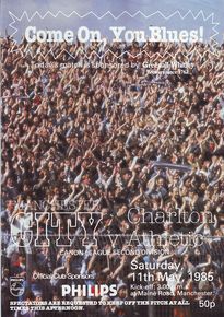 Manchester City v Charlton Athletic 1984/85