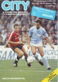 Manchester City v Charlton Athletic 1986/87