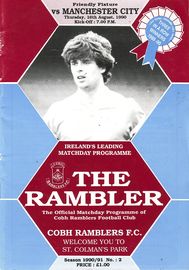 Cobh Ramblers v Manchester City Friendly 1990/91