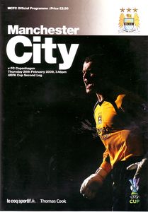 Manchester City v FC Copenhagen UEFA Cup Round of 32 2nd Leg 2008/09