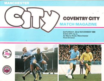 Manchester City v Coventry City 1980/81