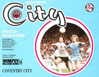 Manchester City v Coventry City 1981/82