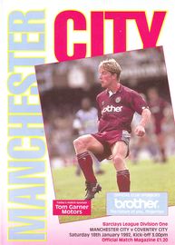 Manchester City v Coventry City 1991/92
