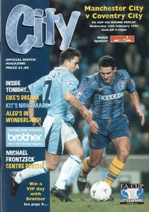 Manchester City v Coventry City FA Cup 4th Round Replay 1995/96