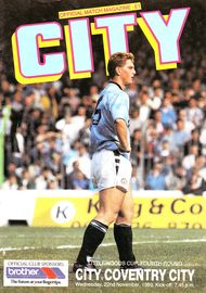 Manchester City v Coventry City Littlewoods Cup 4th Round 1989/90