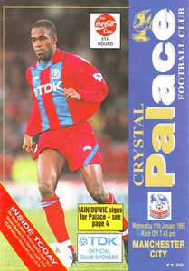Crystal Palace v Manchester City Coca Cola Cup 5th Round 1994/95