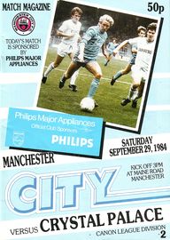 Manchester City v Crystal Palace 1984/85