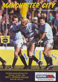 Manchester City v Crystal Palace 1988/89