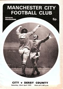 Manchester City v Derby County 1971/72