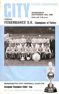 Manchester City v Fenerbahce European Cup 1st Round 1st Leg 1968/69