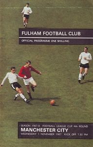 Fulham v Manchester City League Cup 4th Round 1967/68