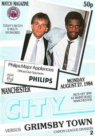 Manchester City v Grimsby Town 1984/85