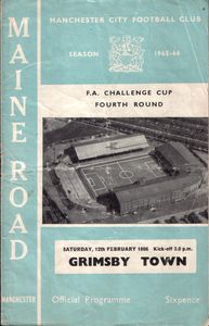 Manchester City v Grimsby Town F.A. Cup 4th Round 1965/66