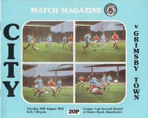 Manchester City v Grimsby Town League Cup 2nd Round 1978/79
