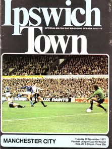 Ipswich Town v Manchester City League Cup 4th Round 1977/78