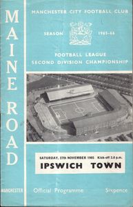 Manchester City v Ipswich Town 1965/66