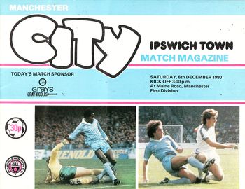 Manchester City v Ipswich Town 1980/81