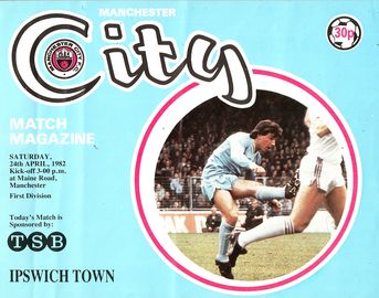 Manchester City v Ipswich Town 1981/82