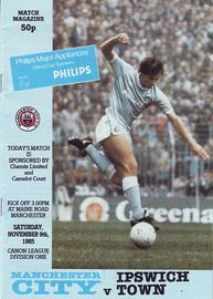 Manchester City v Ipswich Town 1985/86