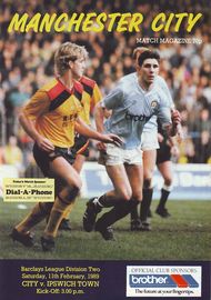 Manchester City v Ipswich Town 1988/89