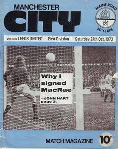 Manchester City v Leeds United 1973/74