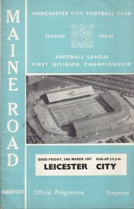 Manchester City v Leicester City 1966/67