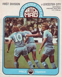 Manchester City v Leicester City 1976/77