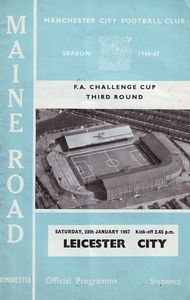 Manchester City v Leicester FA Cup 3rd Round 1966/67