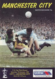 Manchester City v Leicester City FA Cup 3rd Round 1988/89