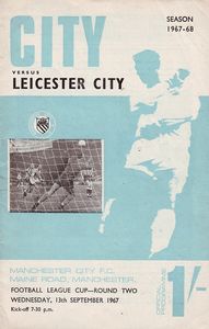 Manchester City v Leicester League Cup 2nd Round 1967/68