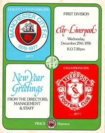 Manchester City v Liverpool 1976/77