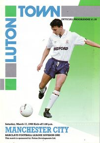 Luton Town v Manchester City 1989/90