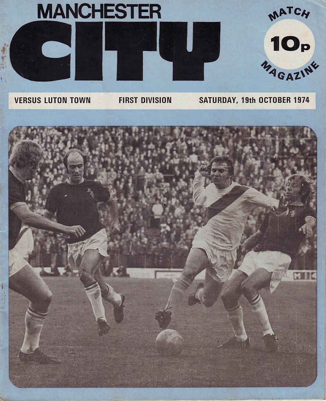 Manchester City v Luton Town 1974/75