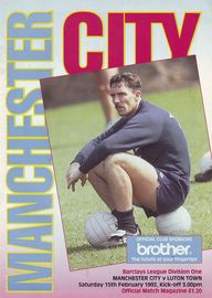 Manchester City v Luton Town 1991/92