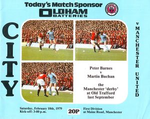 Manchester City v Manchester United 1978/79