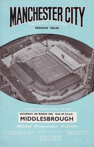 Manchester City v Middlesbrough 1964/65