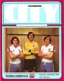 Manchester City v Middlesbrough 1977/78