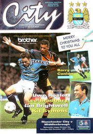 Manchester City v Middlesbrough 1997/98