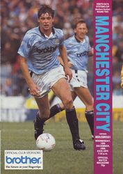 Manchester City v Middlesbrough Zenith Data Systems Cup Northern Section 2nd Round 1990/91