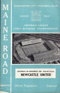 Manchester City v Newcastle United 1966/67