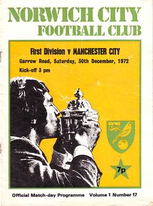 Norwich City v Manchester City 1972/73