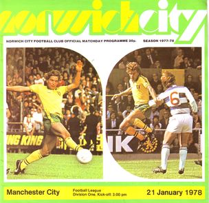 Norwich City v Manchester City 1977/78