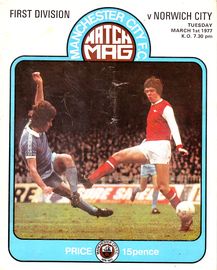 Manchester City v Norwich City 1976/77