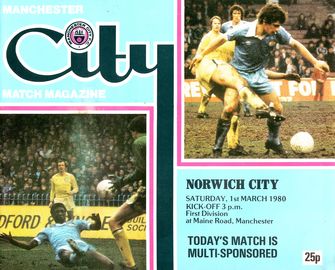Manchester City v Norwich City 1979/80