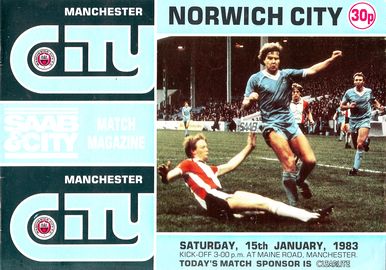 Manchester City v Norwich City 1982/83