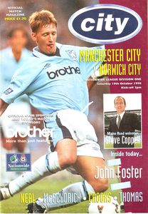 Manchester City v Norwich 1996/97